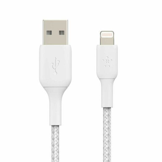 Belkin Kabel Lightning Belkin CAA002BT1MWH Bela 1 m (1 kosov)