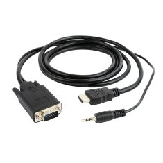 Gembird Adapter VGA v HDMI z Audio GEMBIRD A-HDMI-VGA-03-6 Črna 1,8 m