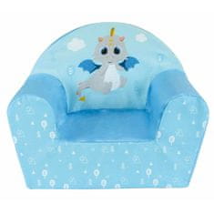 Fun House Fotelj Fun House LEON LE DRAGON Modra Pena 42 x 52 x 33 cm