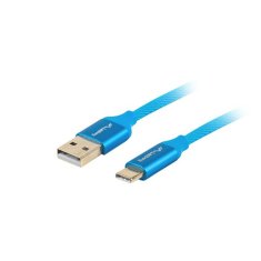 Lanberg Kabel USB A v USB-C Lanberg CA-USBO-22CU-0018-BL Modra 1,8 m Quick Charge 3.0 (1 kosov)