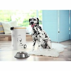 Curver Pet food canister Curver 794096 S kolesi Bela Plastika 20 kg 54 L 49,3 x 27,8 x 60,5 cm