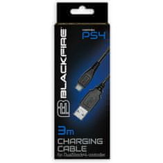 Black Fire USB kabel za micro USB Blackfire PS4 Črna