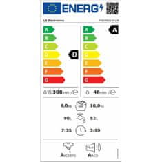 LG Washer - Dryer LG F4DR6010A1W 1400 rpm