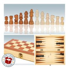 Colorbaby Plošča za Šah in Damo Colorbaby Backgammon Les (6 kosov)