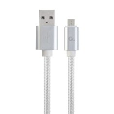 Gembird USB kabel za micro USB GEMBIRD CCB-MUSB2B-AMBM-6-S Bela Srebrna 1,8 m