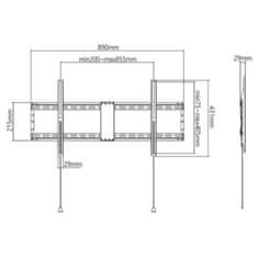 Gembird Stenski nosilec GEMBIRD WM-90F-01 43" 90"