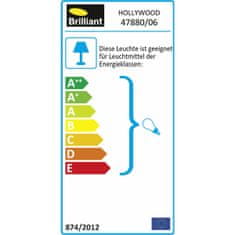 Brilliant Stenska luč Brilliant Hollywood Zunanjost Črna Kovina A+