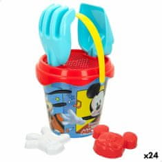 Mickey Mouse Komplet igrač za na plažo Mickey Mouse Ø 14 cm Plastika (24 kosov)