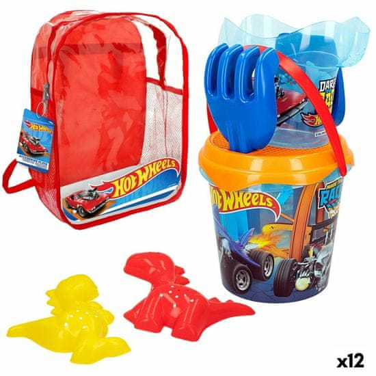 Hot Wheels Komplet igrač za na plažo Hot Wheels Ø 18 cm polipropilen (12 kosov)