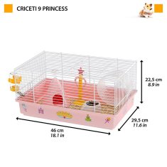 Ferplast Kletka Ferplast Criceti 9 Princess Kovina Plastika 46 x 42,5 x 23 cm (1 Kosi)