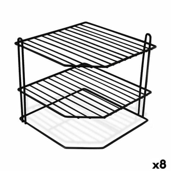 Confortime Stojalo za krožnike Confortime Kotiček Črna 22 x 22 x 25 cm (8 kosov)