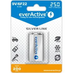 everActive Polnjive Baterije EverActive EVHRL22-250 6F22 200 mAh 9 V