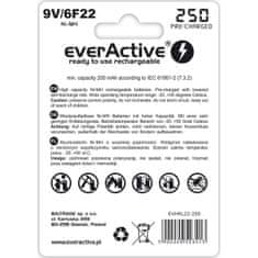 everActive Polnjive Baterije EverActive EVHRL22-250 6F22 200 mAh 9 V