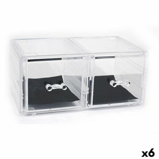 Confortime Večnamenski organizator Confortime Plastika Prozorno 23,8 x 15,3 x 10,8 cm (6 kosov)