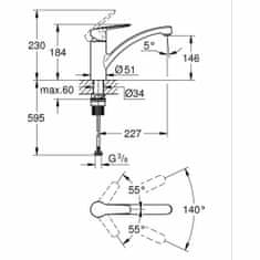 Grohe enoročna pipa Grohe Start 324412432