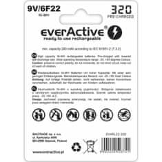 everActive Polnjive Baterije EverActive EVHRL22 320 mAh 9 V