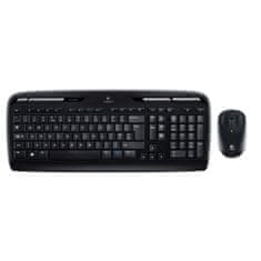 Logitech Tipkovnica in Miška Logitech Wireless Combo MK330 Črna Qwerty US