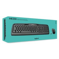 Logitech Tipkovnica in Miška Logitech Wireless Combo MK330 Črna Qwerty US