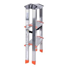 KRAUSE Zložljive lestvi s 3 stopnice Krause 120397 Srebrna Aluminij