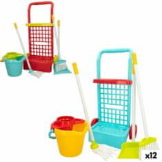 Colorbaby Voziček za čiščenje z dodatki Colorbaby Igrača 5 Kosi 30,5 x 55,5 x 19,5 cm (12 kosov)