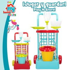 Colorbaby Voziček za čiščenje z dodatki Colorbaby Igrača 5 Kosi 30,5 x 55,5 x 19,5 cm (12 kosov)