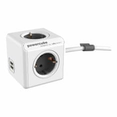 Allocacoc Kockast razdelilnik Allocacoc Powercube Extended 1402 USB 250 V 16 A 1,5 m