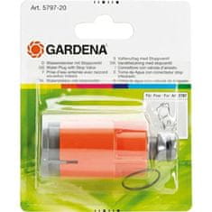 Gardena Priključek za vodo z zapiralnim ventilom Gardena 5797-20 Aquastop Oranžna