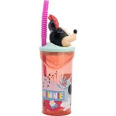 Minnie Mouse Kozarec s Slamico Minnie Mouse CZ11337 Roza 360 ml 3D