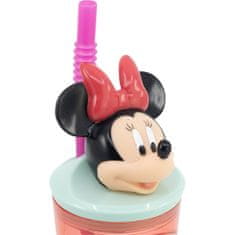 Minnie Mouse Kozarec s Slamico Minnie Mouse CZ11337 Roza 360 ml 3D