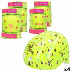 Colorbaby Set Športne Zaščite Colorbaby Neon Cali Vibes Rumena (4 kosov)