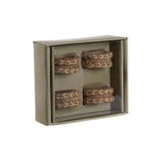 DKD Home Decor Prstan iz prtička DKD Home Decor Naraven Juta Mangov les 6 x 3 x 6 cm 4 Kosi