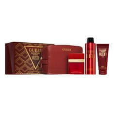 shumee Seductive Red Homme set toaletna voda v spreju 100 ml + gel za prhanje 200 ml + deodorant v spreju 226 ml + kozmetična torbica