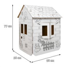 RAMIZ Kartonska hiška za igranje XXL – 3D pobarvanka, konjiček