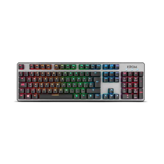 Krom Tipkovnica Gaming Krom RGB Črna Qwerty Španska