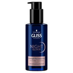 shumee Night Elixir Reconstruction regeneracijska nočna nega brez izpiranja za poškodovane lase in razcepljene konice 100 ml