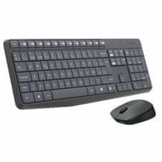 Logitech Tipkovnica in Brezžična Miška Logitech 920-007919 Siva Qwerty Španska QWERTY