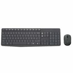 Logitech Tipkovnica in Brezžična Miška Logitech 920-007919 Siva Qwerty Španska QWERTY