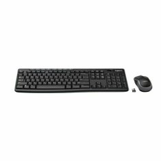 Logitech Tipkovnica in Brezžična Miška Logitech 920-004513 Črna Qwerty Španska QWERTY