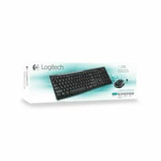 Logitech Tipkovnica in Brezžična Miška Logitech 920-004513 Črna Qwerty Španska QWERTY