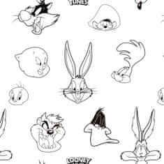 Looney Tunes Odeja s perjem za otroško posteljico Looney Tunes Looney B&W 100 x 120 cm