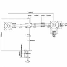 Equip Nosilec Namizni za Ekran Equip 650115 13"-27"