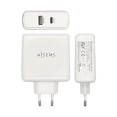 Aisens USB stenski polnilnik Aisens ASCH-2PD45A-W Bela 57 W USB-C (1 kosov)