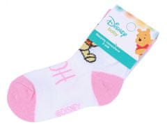 Disney 2x Belo-roza nogavice Medvedek Pu Disney 15-18 EU