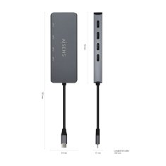 Aisens USB Hub Aisens A109-0745 Siva (1 kosov)