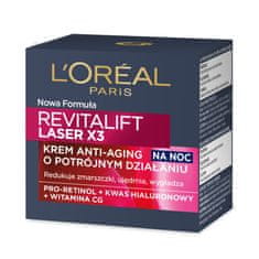 shumee Revitalift Laser X3 nočna krema proti staranju s trojnim delovanjem 50 ml