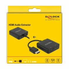 Delock pretvornik HDMI-HDMI 4K /3,5mm/ TOSLINK/SPDIF Avdio Ekstraktor 62784