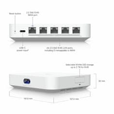 Ubiquiti usmerjevalnik 5-port 2,5 Giga Cloud Gateway Max 512GB UCG-MAX