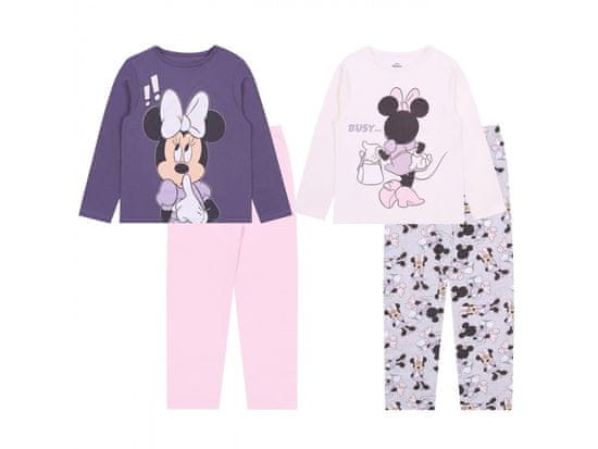 Disney 2x Vijolična dekliška pižama Minnie Mouse DISNEY 7-8 lat 128 cm