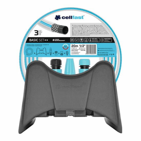 Cellfast Cev s priborom Cellfast Basic PVC polipropilen 20 m Ø 12,5 mm