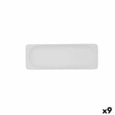 Bidasoa Pladenj za prigrizke Bidasoa Fosil Bela Keramika Aluminijev oksid 25,6 x 9,1 x 2,3 cm (9 kosov)